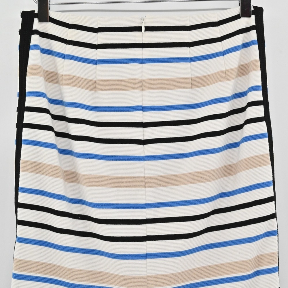 White House Black Market Striped Pencil‎ Skirt Womens Sz 2 Preppy Ponte Corpcore - Picture 10 of 11